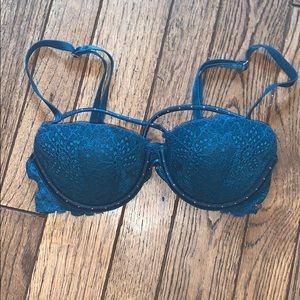 PINK Victoria secret blue padded bra.